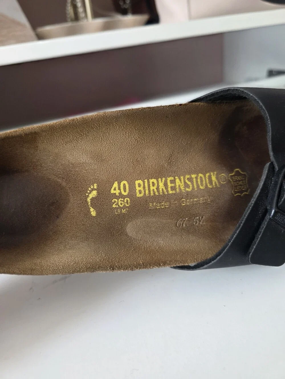 Birkenstock Black Single Strap Women's Sandals